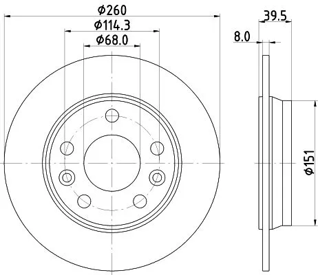 2x Mintex Rear Solid Brake Discs Pair For Renault Zoe