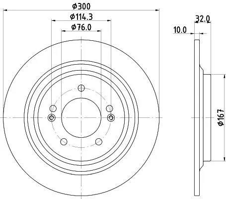 2x Mintex Rear Solid Brake Discs Pair For Hyundai Kia Cadenza Grandeur Kona Niro