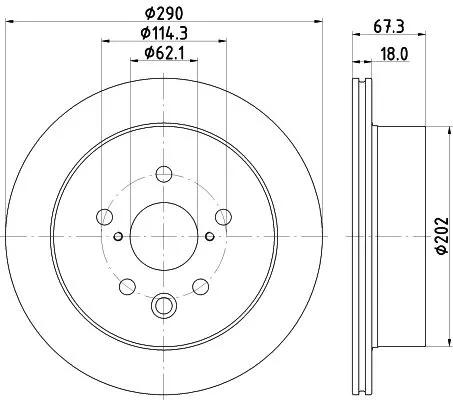 2x Mintex Rear Vented Brake Discs Pair For Lexus Is