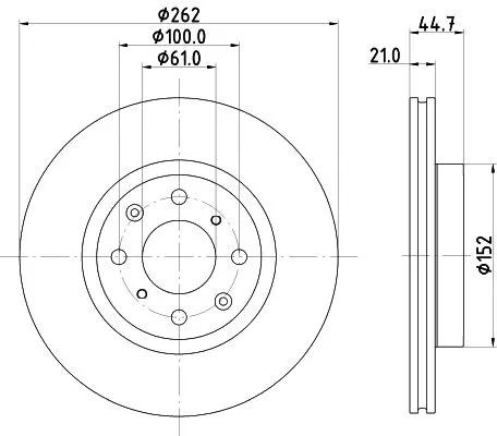 2x Mintex Front Vented Brake Discs Pair For Honda City Jazz