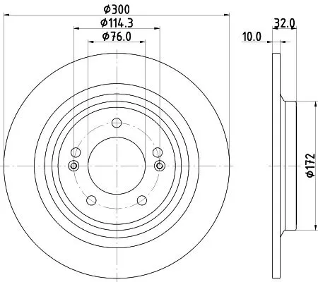 2x Mintex Rear Solid Brake Discs Pair For Hyundai Kia Kona Optima Santa Cruz Spo