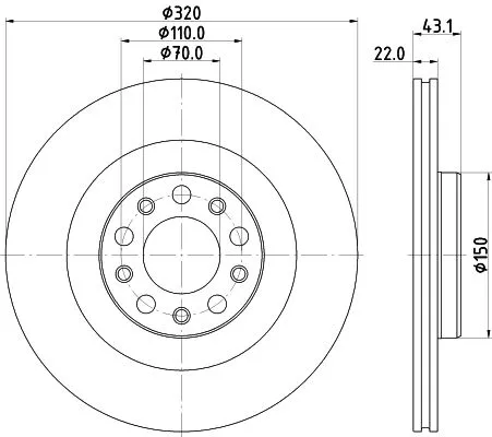 2x Mintex Rear Vented Brake Discs Pair For Alfa Romeo Giulia Stelvio