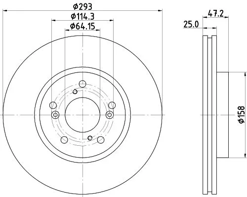 2x Mintex Front Vented Brake Discs Pair For Honda Accord Hr-v Odyssey