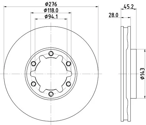 2x Mintex Front Vented Brake Discs Pair For Nissan Cabstar Nt400 Cabstar