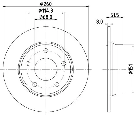 2x Mintex Rear Solid Brake Discs Pair For Renault Samsung Arkana Xm3