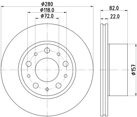 2x Mintex Rear Vented Brake Discs Pair For Fiat Ducato