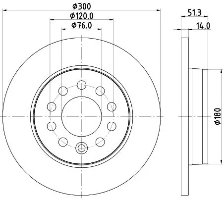 2x Mintex Rear Solid Brake Discs Pair For Vw California Multivan