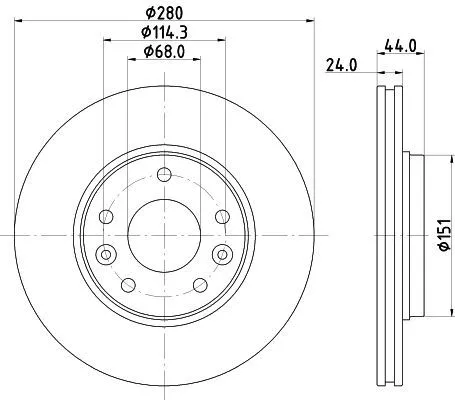 2x Mintex Front Vented Brake Discs Pair For Nissan Renault Samsung Arkana Kicks 