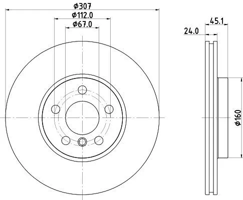 2x Mintex Front Vented Brake Discs Pair For Bmw Mini 1 2 Mini Mini Countryman X1