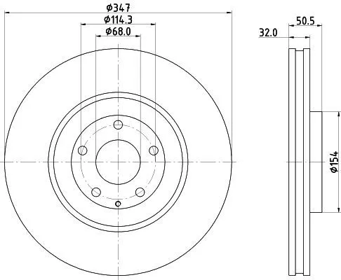 2x Mintex Front Vented Brake Discs Pair For Mazda Cx-60 Cx-80