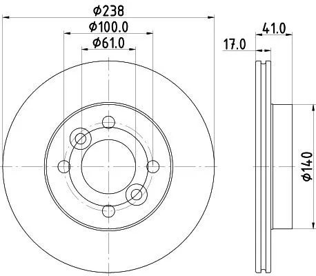 2x Mintex Front Vented Brake Discs Pair For Dacia Renault Renault (Dfac) K-ze Kw