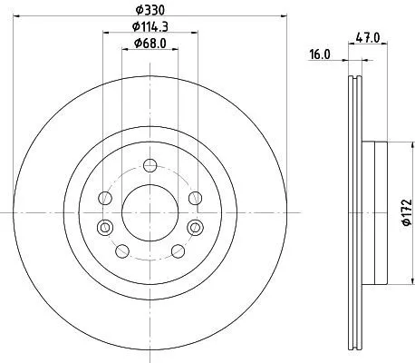 2x Mintex Rear Vented Brake Discs Pair For Renault Austral Espace Rafale