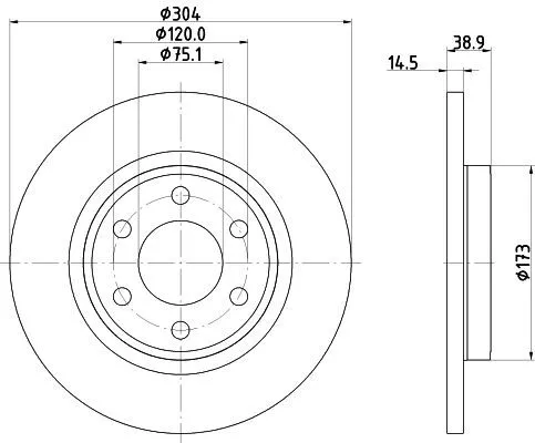 2x Mintex Rear Solid Brake Discs Pair For Ford Tourneo Custom Transit Custom