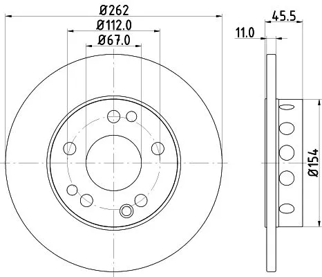 2x Mintex Front Solid Brake Discs Pair For Mercedes-benz 190