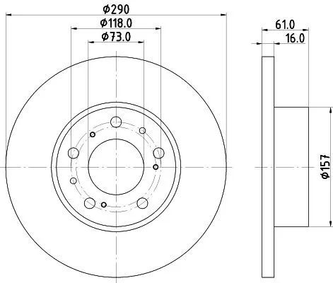 2x Mintex Front Solid Brake Discs Pair For Auverland Citroën Fiat Peugeot Talbot