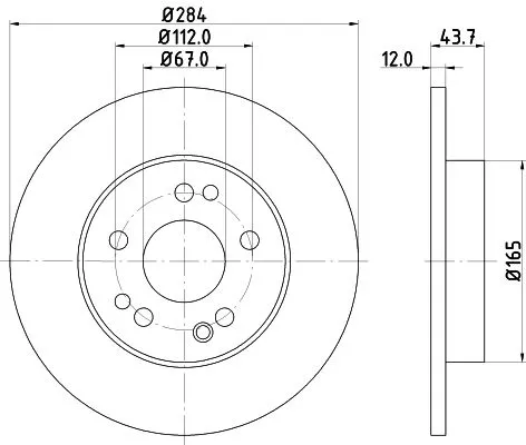 2x Mintex Front Solid Brake Discs Pair For Mercedes-benz 124 E-class