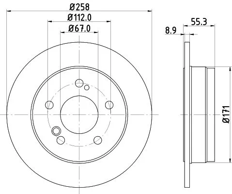 2x Mintex Rear Solid Brake Discs Pair For Mercedes-benz 124 190 E-class