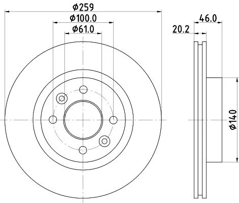 2x Mintex Front Vented Brake Discs Pair For Renault 18 25 Espace Fuego