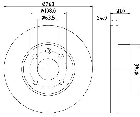 2x Mintex Front Vented Brake Discs Pair For Ford Escort Sierra