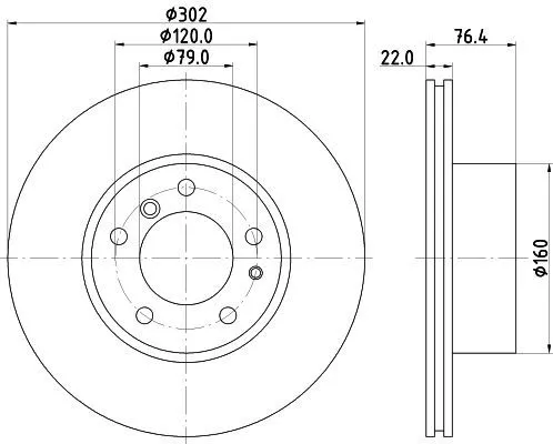 2x Mintex Front Vented Brake Discs Pair For Bmw 5 7