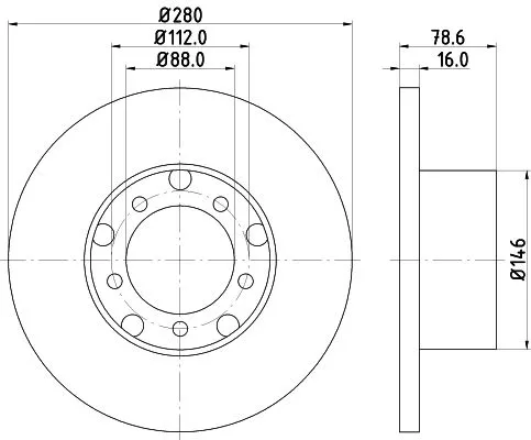 2x Mintex Front Solid Brake Discs Pair For Mercedes-benz T1 T1/tn T2/l T2/ln1