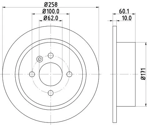 2x Mintex Rear Solid Brake Discs Pair For Bmw 3
