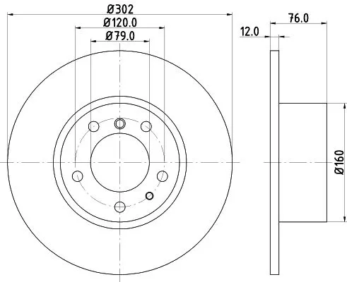2x Mintex Front Solid Brake Discs Pair For Bmw 5
