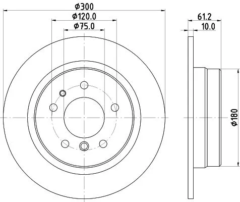 2x Mintex Rear Solid Brake Discs Pair For Bmw 5