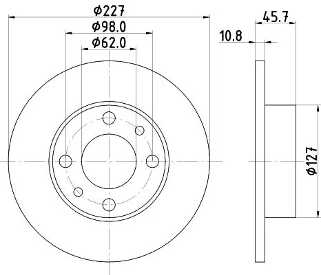 2x Mintex Front Rear Solid Brake Discs Pair For Autobianchi Bertone Fiat Ford Ot
