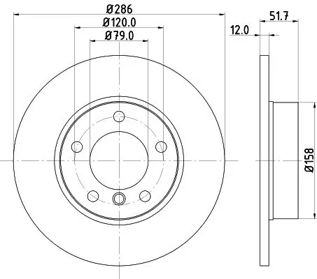 2x Mintex Front Solid Brake Discs Pair For Bmw 3 Z3
