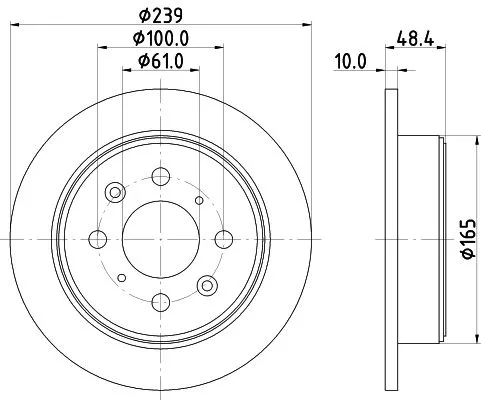 2x Mintex Rear Solid Brake Discs Pair For Acura Honda Lotus Mg Rover 200 25 25 C