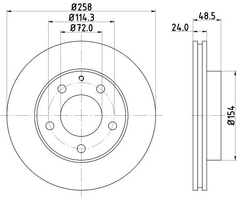 2x Mintex Front Vented Brake Discs Pair For Eunos Ford Asia & Oceania Ford Austr