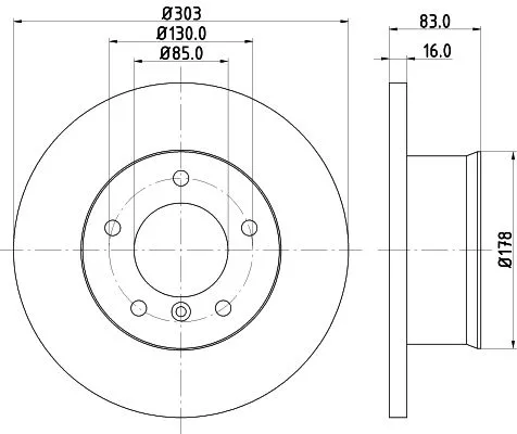 2x Mintex Front Solid Brake Discs Pair For Mercedes-benz Puch G-class G-modell