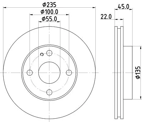 2x Mintex Front Vented Brake Discs Pair For Ford Asia & Oceania Ford Australia M