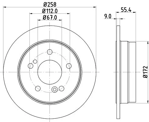 2x Mintex Rear Solid Brake Discs Pair For Mercedes-benz 124 190 C-class E-class