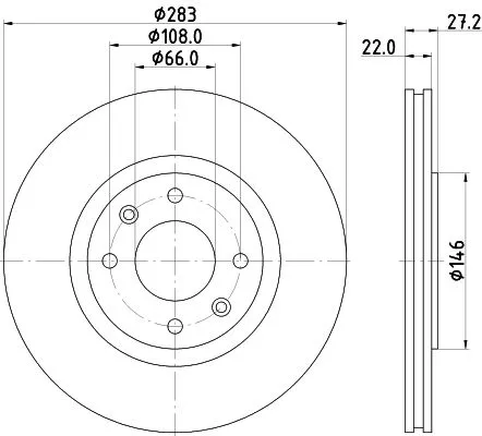 2x Mintex Front Vented Brake Discs Pair For Citroën Peugeot 306 Xantia Xsara Zx