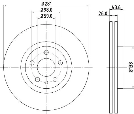 2x Mintex Front Vented Brake Discs Pair For Citroën Fiat Lancia Peugeot 806 Evas