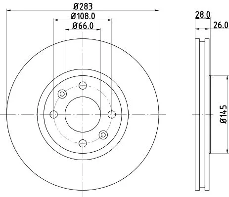 2x Mintex Front Vented Brake Discs Pair For Citroën Peugeot 406 Xantia
