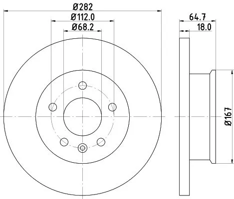 2x Mintex Front Solid Brake Discs Pair For Vw California Kombi Transporter