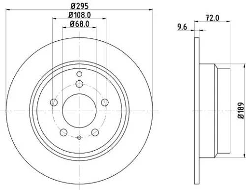 2x Mintex Rear Solid Brake Discs Pair For Volvo 850 C70 S70 V70