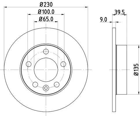2x Mintex Rear Solid Brake Discs Pair For Audi Seat Skoda Skoda (Svw) Vw Vw (Svw