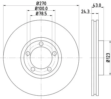 2x Mintex Front Vented Brake Discs Pair For Ford Ford Australia Transit Transit 