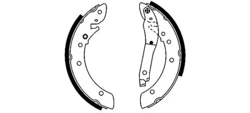 Mintex Rear Brake Shoe Set For Peugeot 504 505
