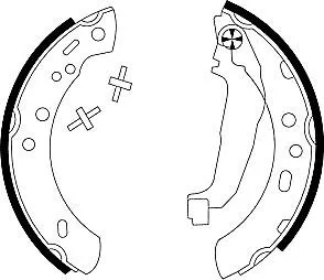 Mintex Rear Brake Shoe Set For Nissan Micra