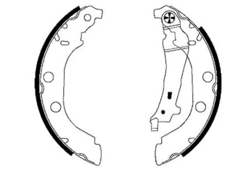 Mintex Rear Brake Shoe Set For Peugeot 406