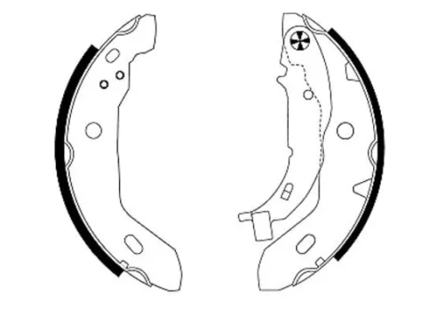 Mintex Rear Brake Shoe Set For Mercedes-benz A-class