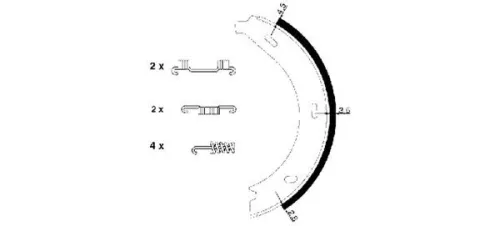 Mintex Rear Brake Shoe Set Parking Brake For Mercedes-benz V-class Vito