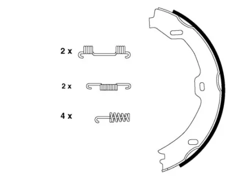 Mintex Rear Brake Shoe Set Parking Brake For Maybach Mercedes-benz Mercedes-benz