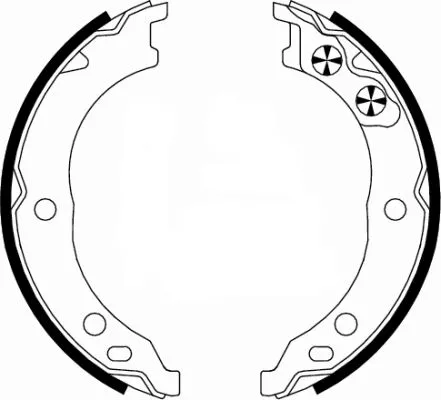 Mintex Rear Brake Shoe Set Parking Brake For Citroën Fiat Peugeot Boxer Ducato J