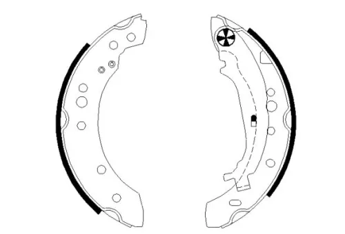 Mintex Rear Brake Shoe Set For Baic Baic Bjev Haima (Faw) Mitsubishi Smart Colt 